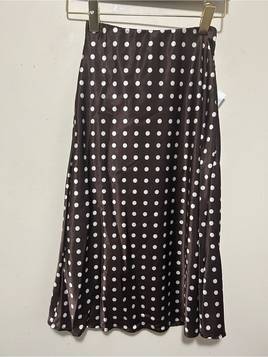 Dresses & Skirts - Here Brown poke a dot A-Line Skirt Size-S